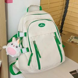 School Bags Fashion Multiple Pockets Waterproof Nylon Women Backpack Female Large Capacity Portable Travel Bag High Bookbag Schoolbag
