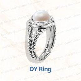 DY Diamond Wedding pearl Ring for Women 925 Silver Luxury Designer Plated High Quality Jewelry Engagement Party Gift Men's Personalized dy Ring