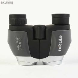 Telescopes Nikula Paul 10X22mm Low Light Night Vision Pocket High Power High Definition Telescope Binoculars with Hand Strap YQ240124