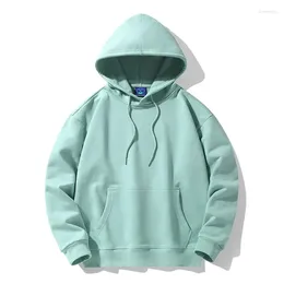 Men's Hoodies 2024 Spring And Autumn Women's Solid Colour Pullover Hooded Sweater Loose Fit