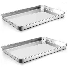 Baking Tools Cookie Sheet Set Of 2 Stainless Steel Sheets Pan Oven Tray 16X12x1inch Mirror Finished & Easy Clean