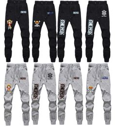 Men039s Pants Anime Tek Parça Luffy Casual Sweetpants Law Zoro Edward Kapısı Yaz Ter Cepleri Moda Jogger Jogging Uzun Pan3381545