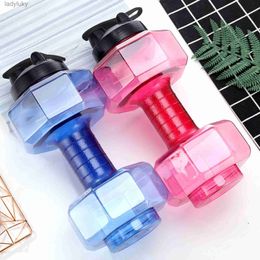 Water Bottles Cages 1.5L Water Dumbbell Sport Bottle Large Capacity Gym Running Fitness Bodybuilding Exercise Outdoor Bicycle Camping Cycling BottleL240124