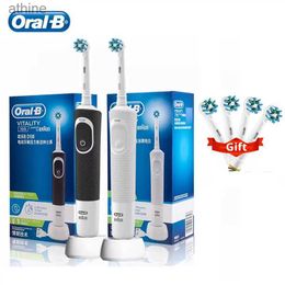 Electric Toothbrushes Replacement Heads Oral-B Vitality CrossAction Toothbrush with Brush Rotation Teeth With 2 minutes Timer YQ240124