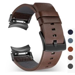 No Gaps Leather Band for Samsuang Galaxy Watch 6 5 4 40 44mm Quick fit Magnetic Buckle Strap 43 47mm