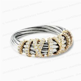 DY X Ring for Women 1 1 High Quality Station Cable Distorted Cross Collection Vintage Ethnic Loop Hoop Punk designer men Jewellery Couple Valentines Day gift