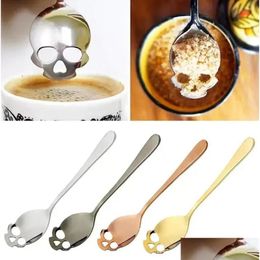 Spoons Dhs Sugar Skl Tea Spoon Suck Stainless Coffee Dessert Ice Cream Tableware Colher Kitchen Accessories 100Pcs C0525P21 Drop Del Dhnfs