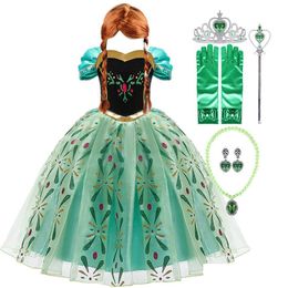 In Stock Flower Girl Dresses Children Halloween Costumes Baby Anna Dress Frozen Kids Snow Queen Cosplay Costume Princess 3-10 Years Dhqcr