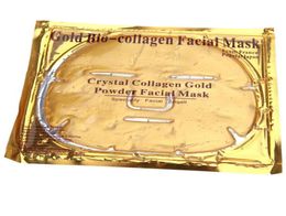 2016 New arrive Gold BioCollagen Facial Mask Face Mask Crystal Gold Powder Collagen Facial Mask Moisturizing Antiaging Drop Ship1512487