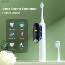 Electric Toothbrushes Replacement Heads New Mijia LCD Ultrasonic Toothbrush Smart Sonic Set Rechargeable Automatic Oral Care YQ240124