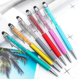 wholesale Classical Model Good Quality Metal Barrels Filled Genuine Swarovski Crystal Pen With Stylus Bulk In Stock Crystal Bling ZZ