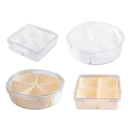 Plates Durable Divided Serving Tray Cake Storage Organiser Detachable Platter Plastic For Dry Wedding Party Salad