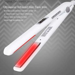 Hair Straighteners Hair Flat Irons Ultrasonic Infrared Cold Hair Care Iron Keratin Treatment for Frizzy Hair Recovers the Damaged Hair Straightener Q240124