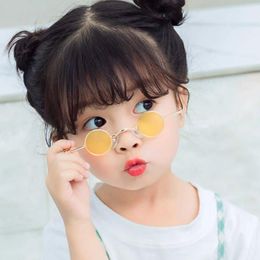 Sunglasses Frames Years 3-10 Fashion Old Children's Small Round Frame Metal Glasses Personalized Street