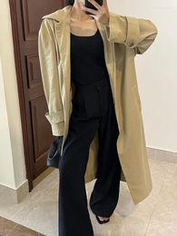 Women's Trench Coats 2024 Spring And Summer Mid-length Women Coat With Detachable Collar