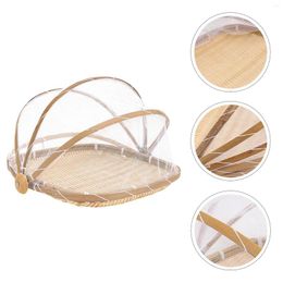 Dinnerware Sets Dustpan Bamboo Basket Fruits Protective Dish Reliable Cover Rattan Storage Weaving Kitchen