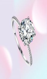 LESF 3 Carat Wedding Rings Round Cut Fashion Style 925 Sterling Silver Engagement Band Gift Jewelry For Women Y07239875136