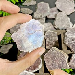 Arts And Crafts Holiday Gift Natural Lepidolite Purple Mica Plate Crystal Stone Treatment Decoration Craft And Mineral Drop Delivery H Otcv6