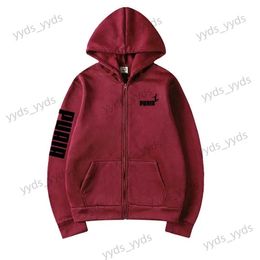 Men's Hoodies Sweatshirts Men And Women Zip Hoodie Fashion New Fleece Warm Hooded Sweatshirts Sportswear Print Hoody Streetwear Fall Winter Men's Clothing T240124