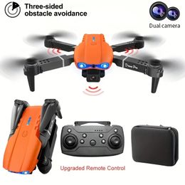 Three-sided Obstacle Avoidance E99 Drone, 100 Ft Remote Control Distance Dual Camera Remote Control Quadcopter Toys Drone, Affordable UAV, NewYear Gift
