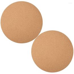 Table Mats 2 Pcs Of Cork Coasters Round Absorbent Flower Pot Trays Suitable For Kitchen And DIY Craft Supplies