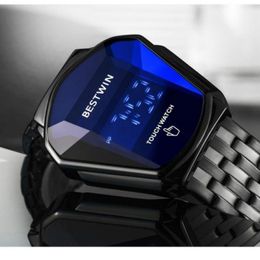 2021 win Men's Electronic Watch Creative Locomotiveh Waterproof Touch Fashion241G