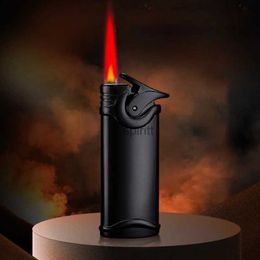 Lighters HOT Windproof Butane Gas Direct Injection Flame High Power Metal Lighter Outdoor Barbecue Kitchen Cigar Torch Lighter Men's Gift YQ240124