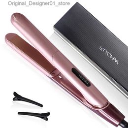 Hair Straighteners 2 In 1 Hair Straightener Curler 1 Inch Ceramic Glazed Plate Flat Irons Fast Heating Hair Straight Styler LED Display Q240124