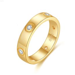 High Quality Jewellery Silver 925 European Women Rings 925 Sterling Silver Casual Rings for Ladies 14k Gold Plated Jewellery