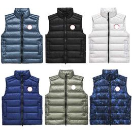 Mens Vests 6 Colours Designer Clothes Top Quality Canada Mens Gilet White Duck Down Jacket Casual Body Warmer Womens Vest Ladys Vests Highend Body Warmers Winter Coat X