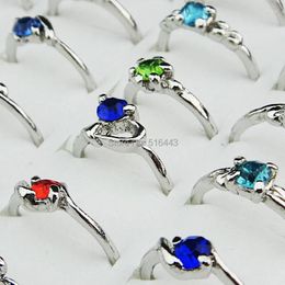 Cluster Rings Free 2014 Big Promotion 50pcs Mix Colour Top Czech Rhinestones Fashion Women Silver Plated Wholesale Jewellery A162