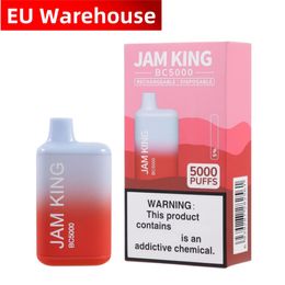 Jam King BC5000 puf vape pen EU Warehouse vape puff electronic cigarette 2800 puffs Vape Mod 13ml Prefilled 650mAh Battery pen rechargeable juice flavors vs lost mary