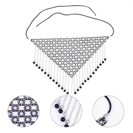 Berets Rhinestone Tassel Mask Face Accessories Shining Jewellery Rhinestones Veil Reticulated