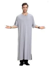 Ethnic Clothing Thobe For Men Round Neck Men's Robe Highly Elastic Islamic Arabic Tunic