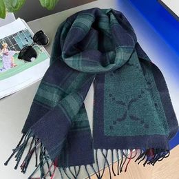 Womens Mens Red Green Checkered Long Scarf Designer Classic Letter Wool Scarf Winter Unisex Patchwork Scarves Fashion Double Sided Pattern Neckerchief