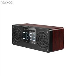 Portable Speakers A10 BT Speaker Multifunction Alarm Clock Wooden Wireless Speakers with FM Radio Bluetooth Speaker Support TF and USB Disc YQ240124