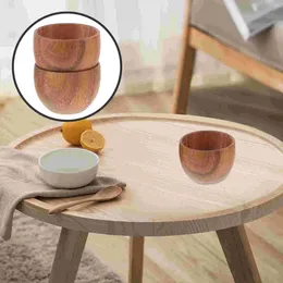 Dinnerware Sets 2 Pcs Small Wooden Bowl Bowls Fruit Tray For Kitchen Serving Large Salad Tableware