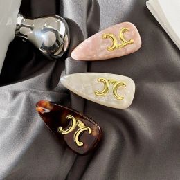 French Designers Duckbill Hair Clips Romantic Love Gift New Hair Clips Fashion Simple Style Hair Accessories Women Charm Gold Plated Hair Barrettes G241266PE-3