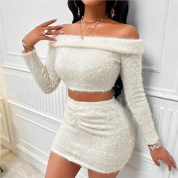 Women's Swimwear Pareo Beach Beachwear Exit Skirt Dress And Tunics 2024 Sexy Women Solid Colour One Line Long Sleeve 2024h Suit Female