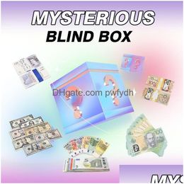 Other Festive Party Supplies Mysterious Blind Box Toy Replica Us Fake Money Kids Play Or Family Game Paper Copy Banknote 100Pcs Pa Dhbj9