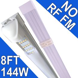 8 Foot led shop lights 144W 96inch 144000 LM LED Under Cabinet Light, T8 Integrated Tube Light Fixture for Utility 8Ft Shops Light Ceiling Lighting Garage usastock