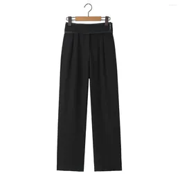 Women's Pants 2024 Spring Summer Fashion Women Front Split High Waisted Ladies Trousers