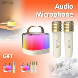 Portable Speakers Colourful Karaoke Machine Portable Bluetooth Speaker Home Theatre Subwoofer Supports TWS Radio Bass Treble for Adults Children YQ240124