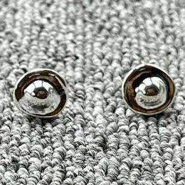 Stud Earrings 2024 UNOde50 Exquisite Fashion Electroplating 925 Silver Simple Round Holiday Jewellery Gifts