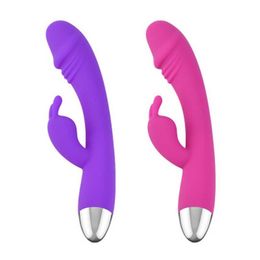 Warming clitoris stimulating penis masturbator sex toy female vibrating massage stick silicone rabbit stick 231129