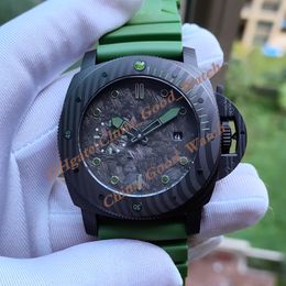 High Quality KING Factory 47MM Men's Watches King PM 00961 Automatic Movement Date Dividing Green Rubber Strap Men's Watch Wristwatches With Original Box