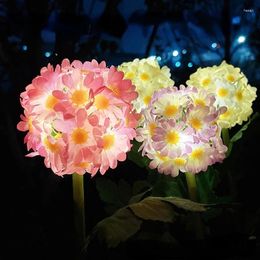 Decorative Flowers Garden Lights Waterproof Solar LED Light Outdoor Chrysanthemum Lawn For Courtyard Decor Landscape Patch