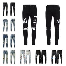 Amirs jeans designer maschi jeans jeans pule high street hole stella patch femminile femmini