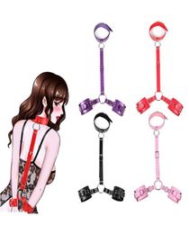 Massage Backhand tied Bdsm Bondage Restraint with Collar and Handcuffs Slave Fetish Bondage Gear Erotic Sex Toys For Couples Adult6232292