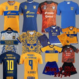 Liga MX 2023 2024 Tigres uanl Camiseta GIGNAC AQUINO L.QUINONES N.IBANEZ THAUVIN CORDOVA Guido Pizarro Soccer Jerseys Man women Kids 23 24 long sleeve Special Shirts